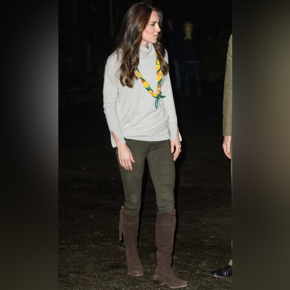 ASO Kate Middleton. Really Wild Brown Suede Spanish Boots Size 37 - Picture 2 of 10